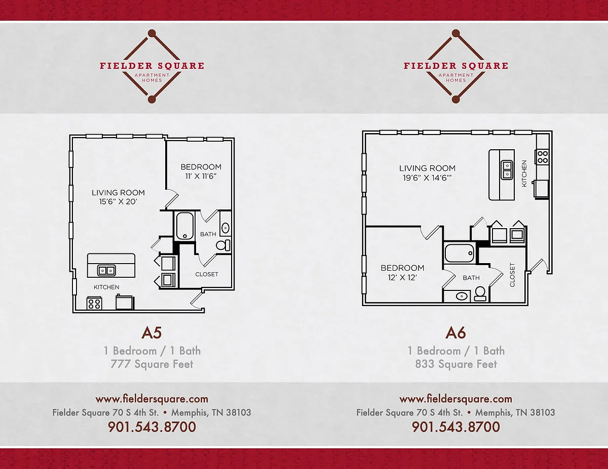 Floor plan A6 One bedroom