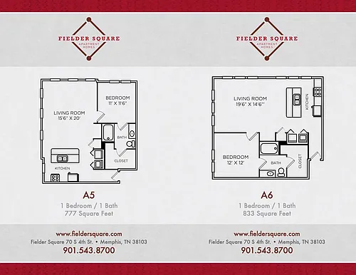 Floor plan A6 One bedroom