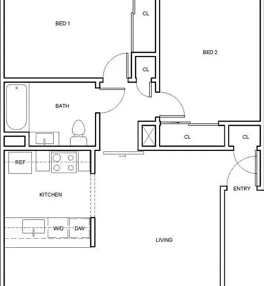 Two Bedroom One Bath Two Bedroom One Bath