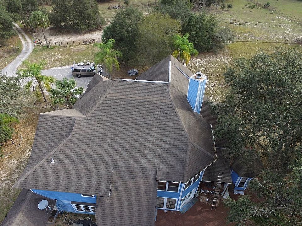 Drone view of the house