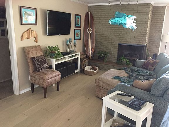 New hardwood floors in den.