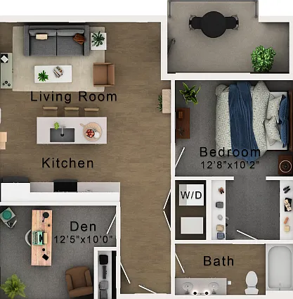 Apartment Home B Floorplan View with Dimensions Apartment Home B Floorplan View with Dimensions