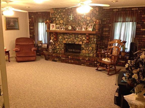 Family room with fireplace
