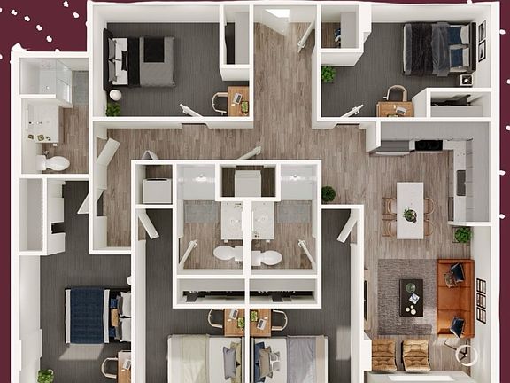 Your room is shown in lower left