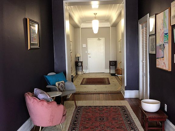 Apartment entrance and reading room