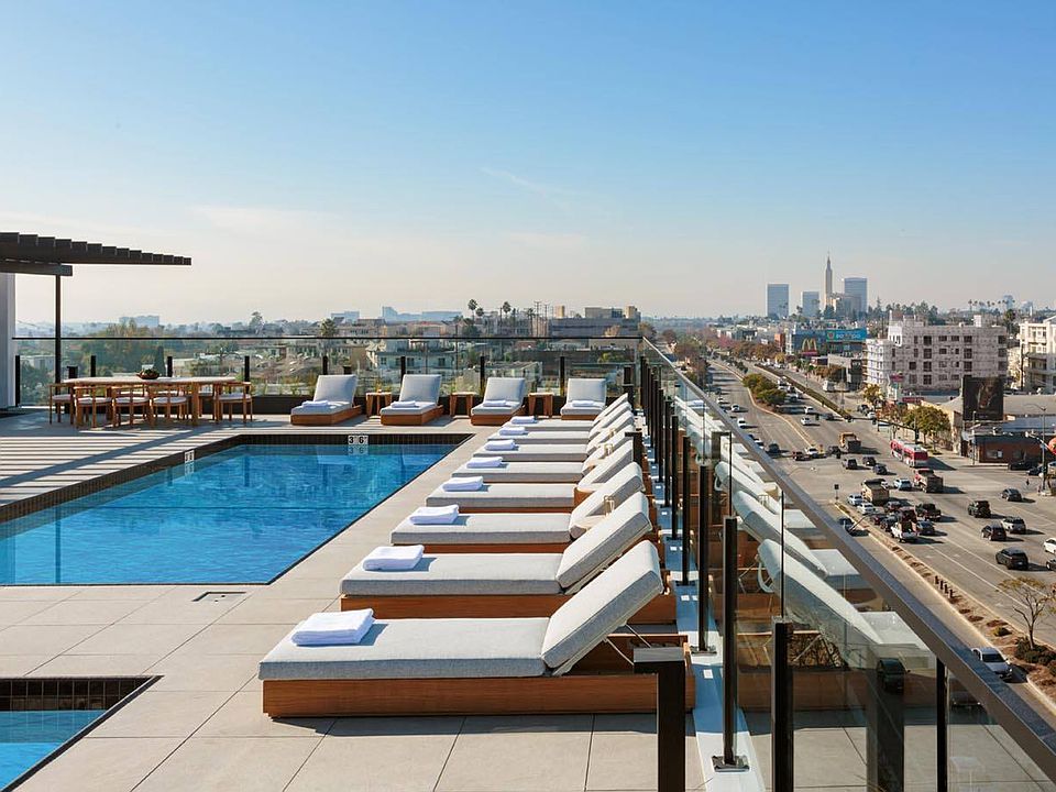 Rooftop Pool & Lounge at Ten 310 in Los Angeles, CA.