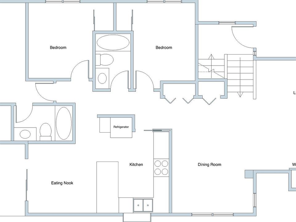 Upstairs floor plan