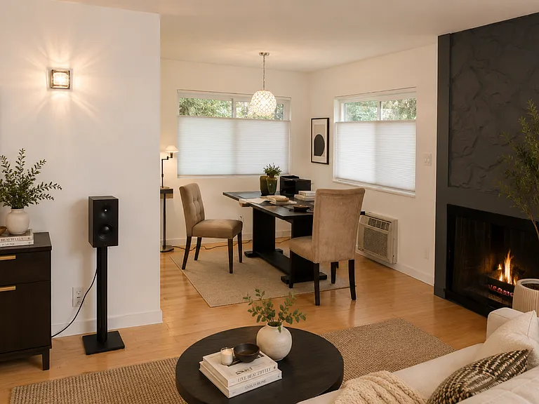 Dining area off living room