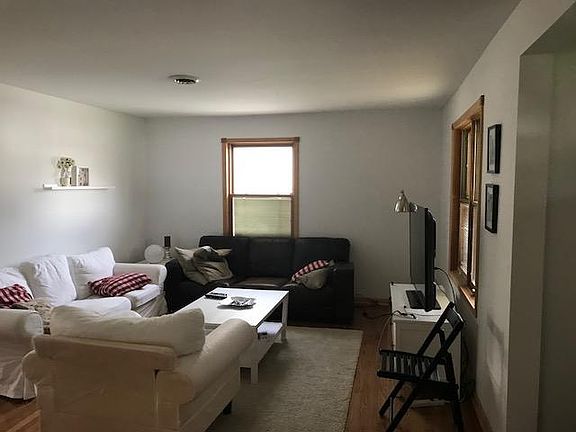Livingroom area. All new hardwood floors and windows through