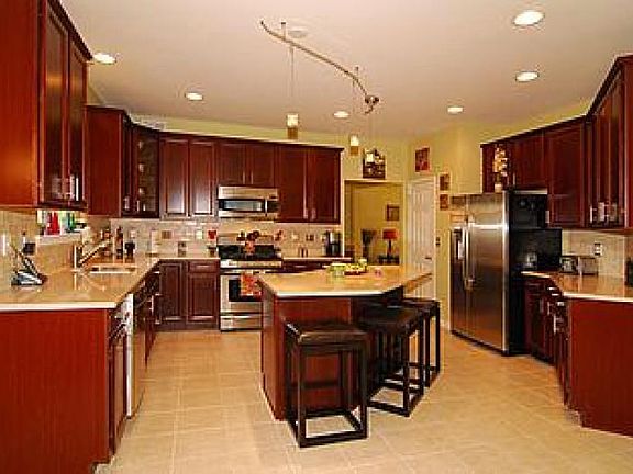 Kitchen with Cherry Cabinets