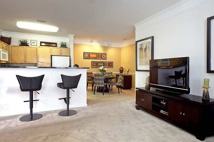 Beautiful living room and kitchen