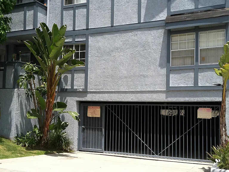 Driveway to building's garage.
