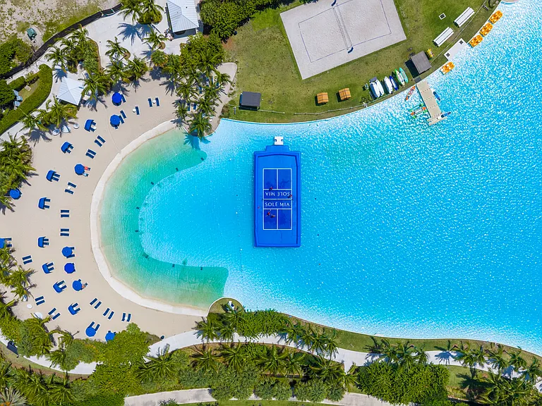 Serve, rally, and connect on a floating pickleball court.