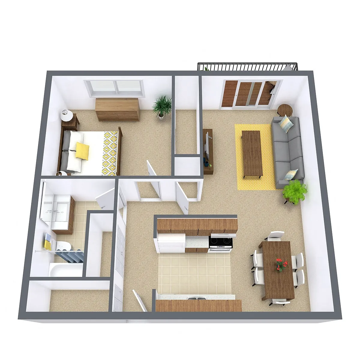 Floor plan One Bedroom 11A