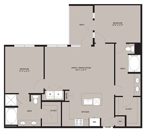 Floor plan B2-1167sf-B2.3