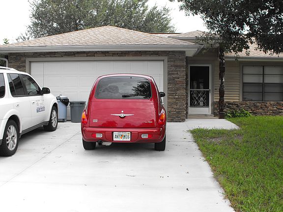 Front of garage on west end