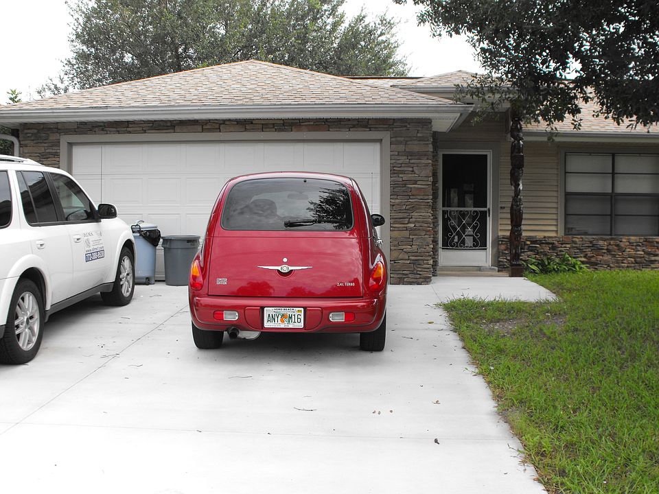 Front of garage on west end