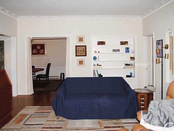 Living room with entry to dining room