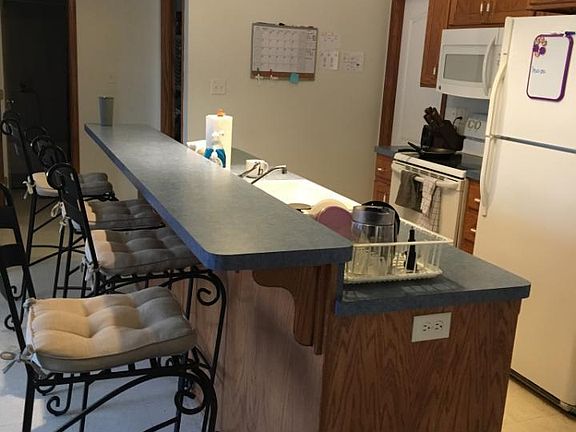 Kitchen bar with bar stools