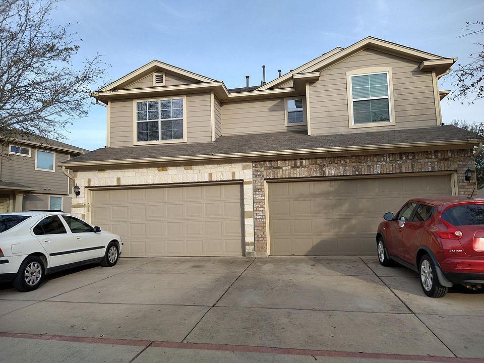 duplex style. two car garage