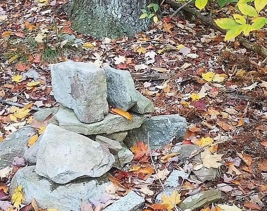 Road access stone marker