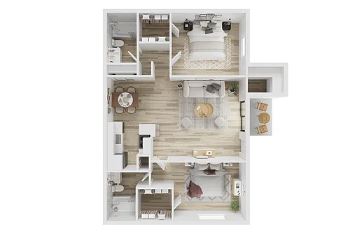 Floor plan 2x2 Large Gold