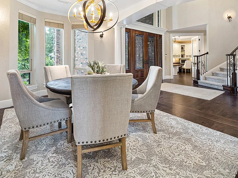 Dining room looking toward entry