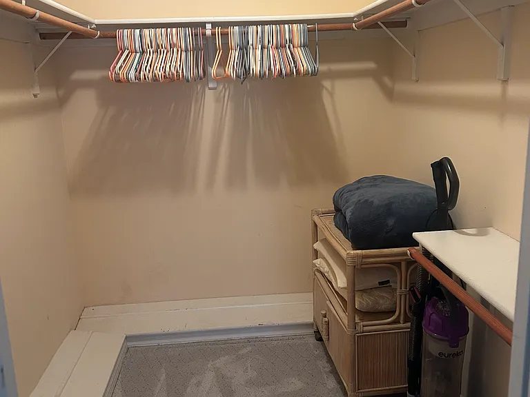 Spacious walk-in closet for clothes and storage