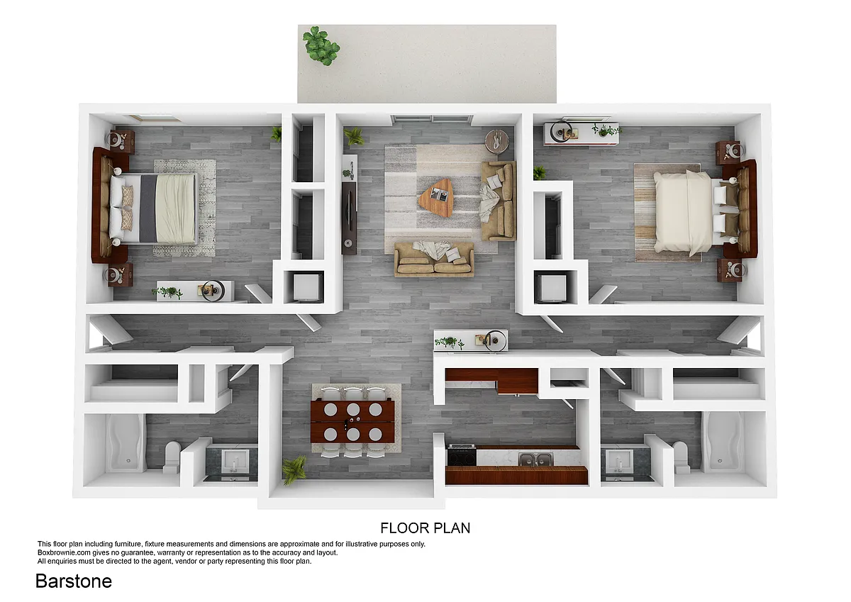 Floor plan 2 Bedroom, 2 Bathroom Renovated