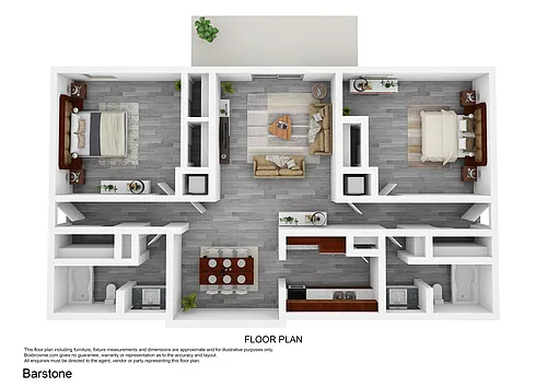 Floor plan 2 Bedroom, 2 Bathroom Renovated