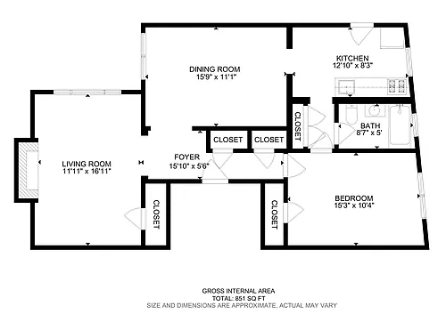 Floor plan One Bedroom