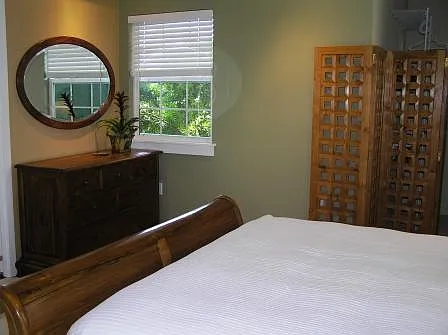 Bedroom with dresser/mirror