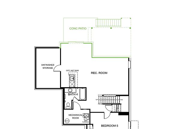 This floor plan is for illustrative purposes only and is subject to change without notice or obligation. Dashed lines represent optional features and may not be selected in this home. Please call your Cordera sales agent for specific information.