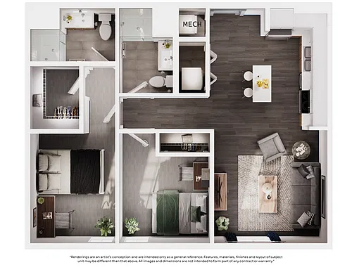 Floor plan 2x2 Juniper