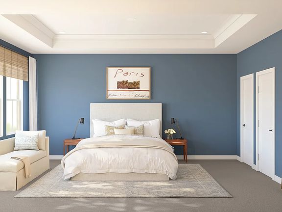 Primary suite with tray ceiling