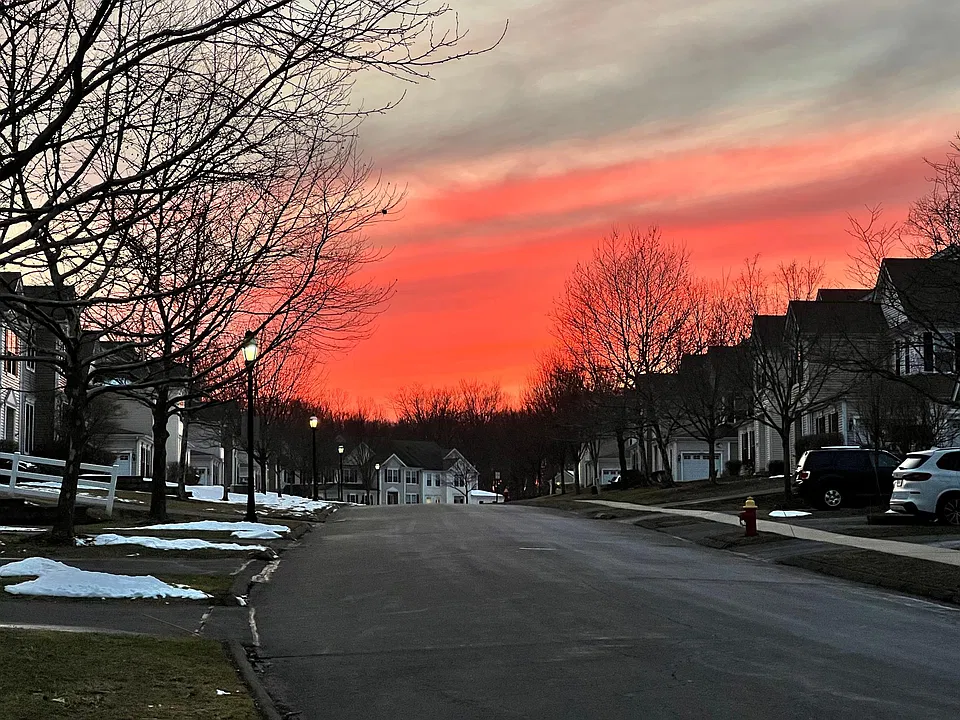 Gorgeous sunset views from the front
