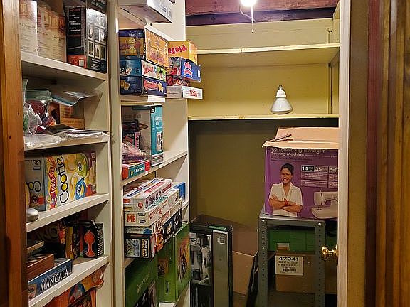 Basement storage space