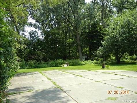 Back yard driveway area