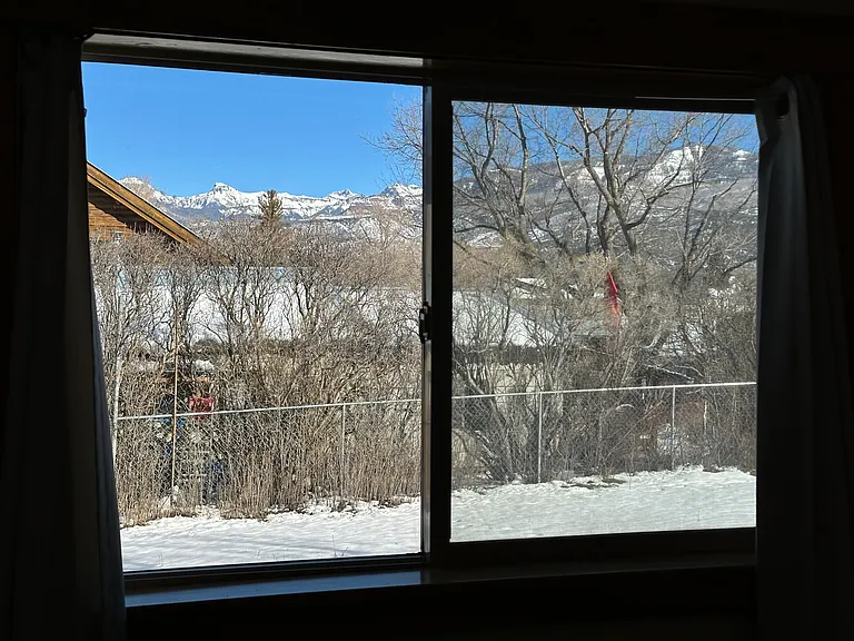 View of the Cimarron Mountains from the middle bedroom.