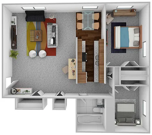 Floor plan 2 Bedroom/ 1 Bathroom