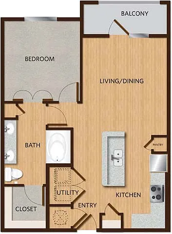 Floor plan One-Bedroom Apartment (A3)