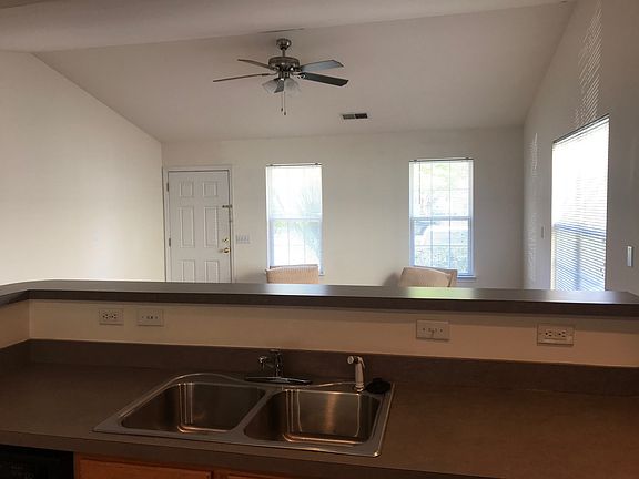 View from kitchen to living room