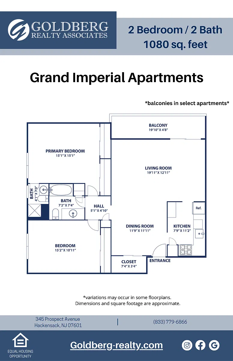 Floor plan Two Bedroom-One and One Half Bath