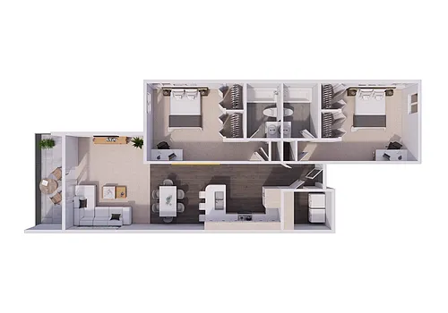 Floor plan Oasis -BRAND NEW 2 bed 2 bath