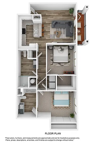 Floor plan B1 Audley - Two Bedroom, Two Bathroom