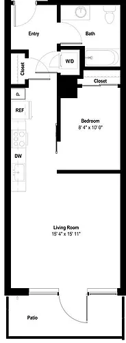Floor plan 1X1 Urban B