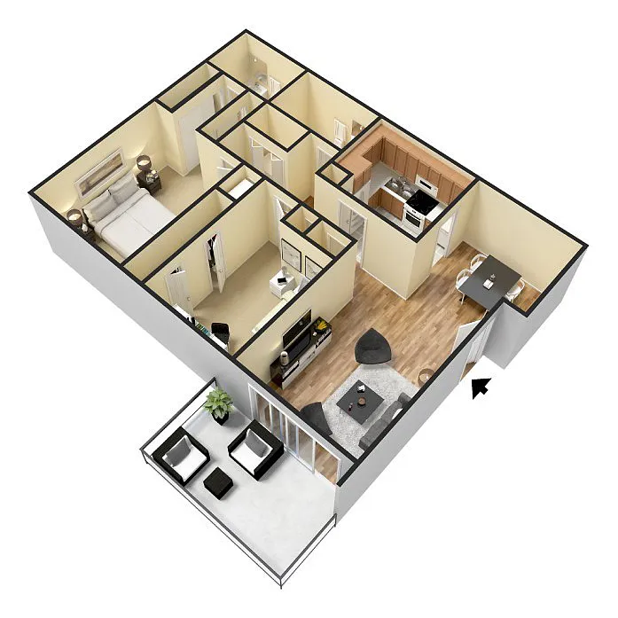 Floor plan B2 Garden