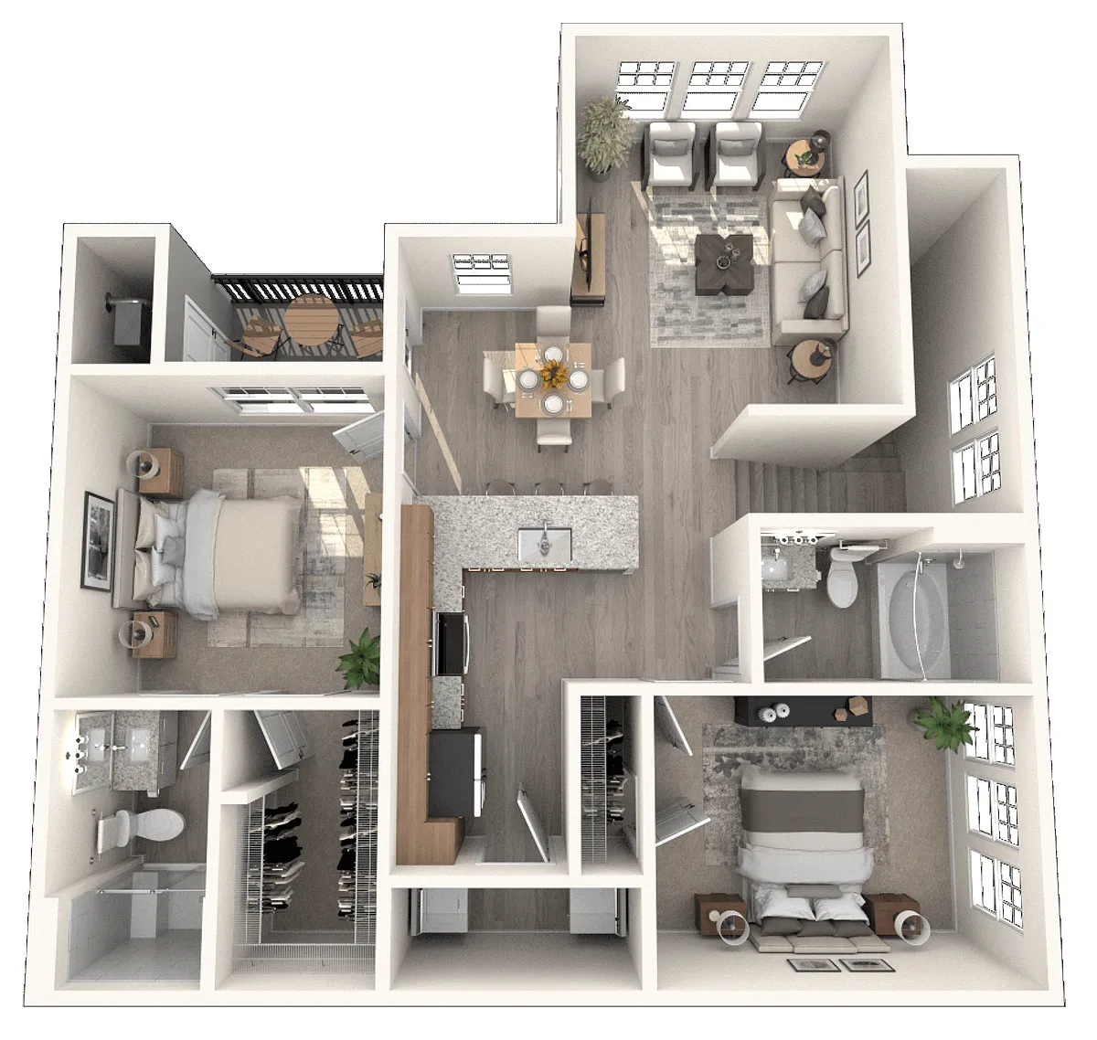 Floor plan B1U with Garage