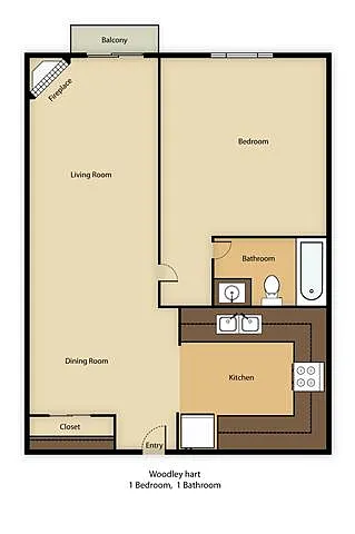 Floor plan 1br