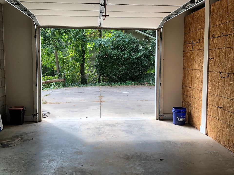 Looking out from the garage